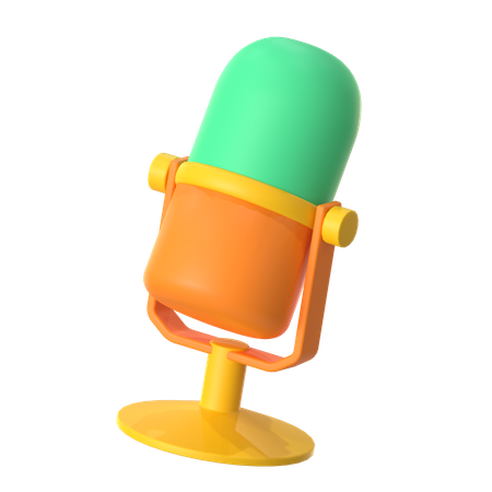 Microfone podcast  3D Icon