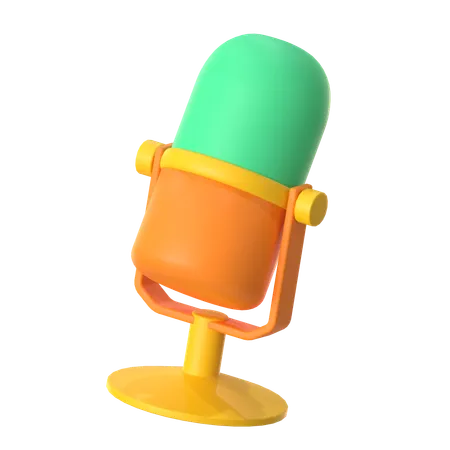 Microfone podcast  3D Icon