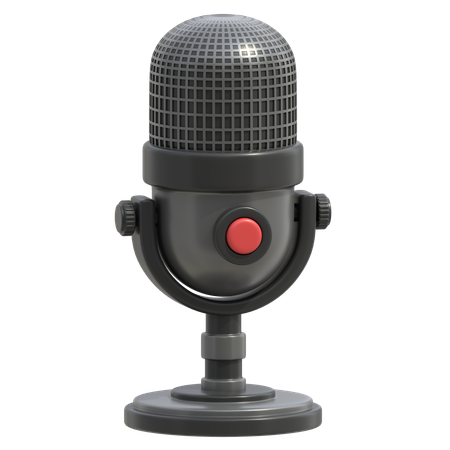 Microfone podcast  3D Icon
