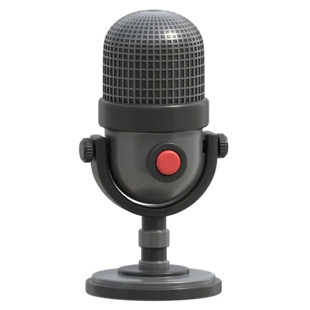 Microfone podcast  3D Icon