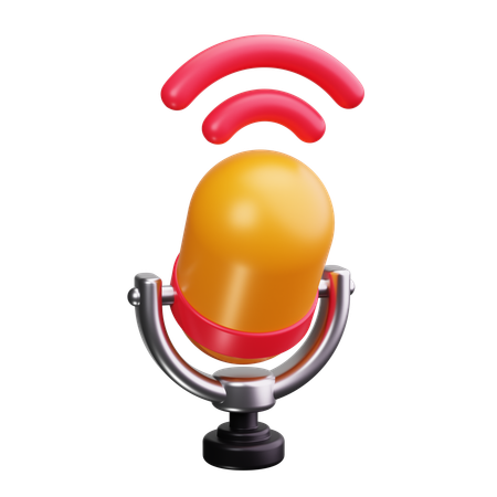 Microfone podcast  3D Icon