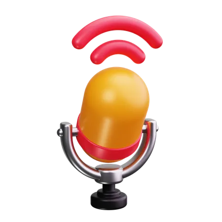 Microfone podcast  3D Icon