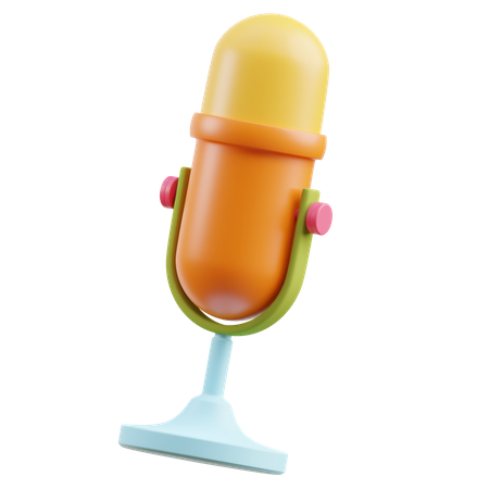 Microfone podcast  3D Icon