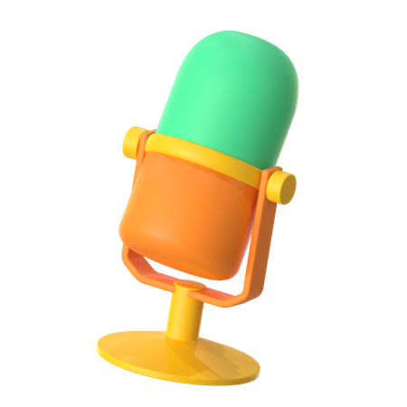 Micrófono de podcast  3D Icon
