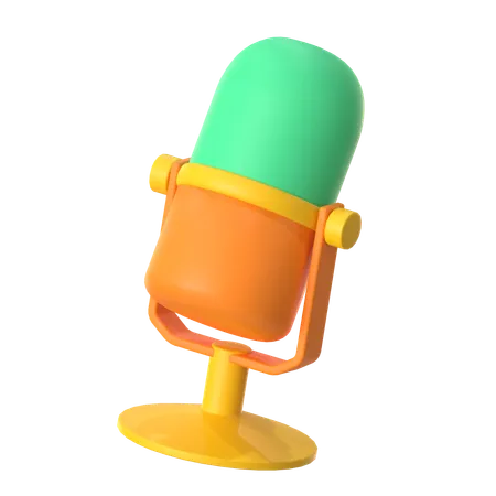 Micrófono de podcast  3D Icon