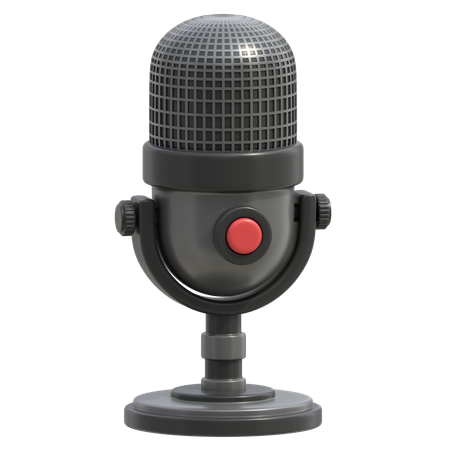 Micrófono de podcast  3D Icon