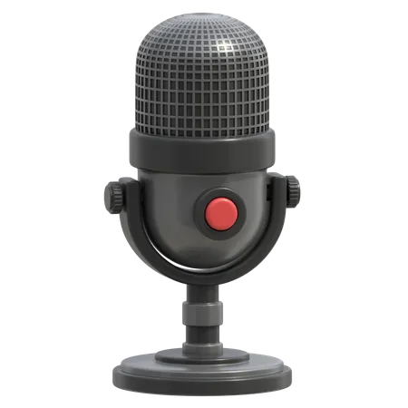 Micrófono de podcast  3D Icon