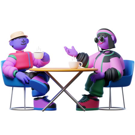 Podcast mientras tomo café  3D Icon