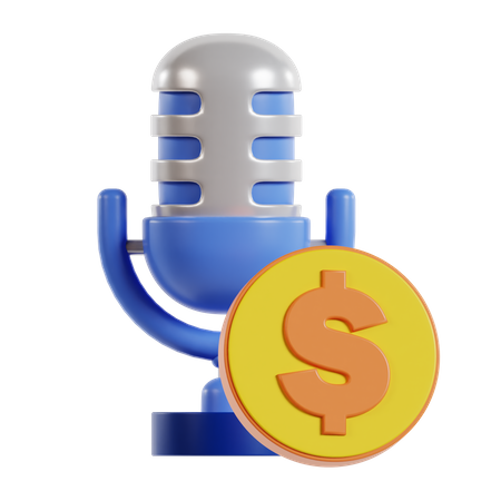 Podcast Money  3D Icon