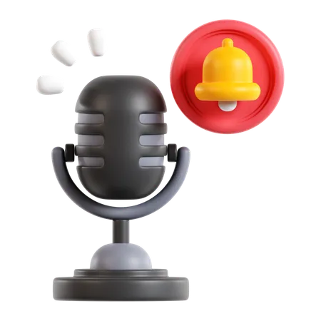 Podcast Notification  3D Icon