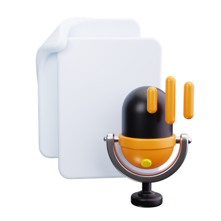 Podcast-Notizen  3D Icon