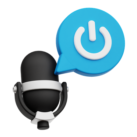 Podcast Power On  3D Icon