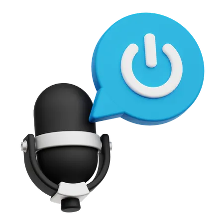 Podcast Power On  3D Icon