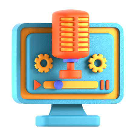 Production de podcasts  3D Icon