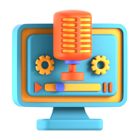 Production de podcasts  3D Icon