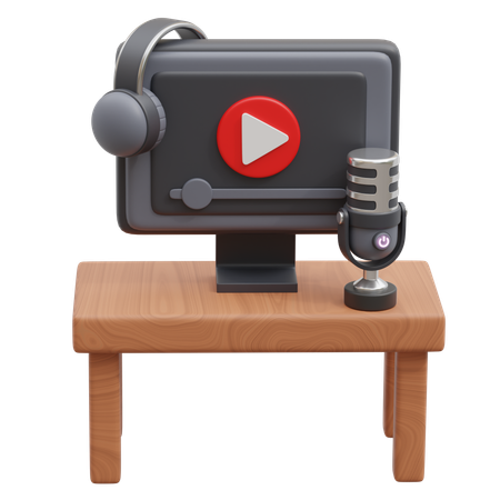 Podcast Production  3D Icon