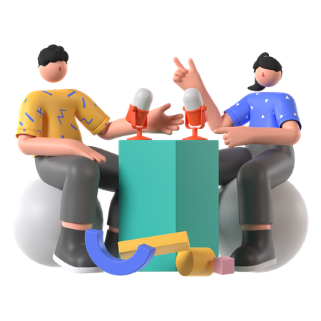 Podcast-Produktion  3D Icon