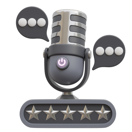 Évaluation des podcasts  3D Icon