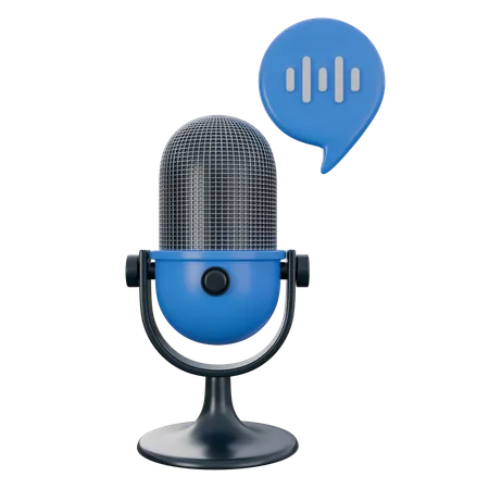 3 D Illustration Of Smart Microphone Voice Recognition Technology 3 D Elements Rendering It Can Be Used For Any Purpose 3D Icon