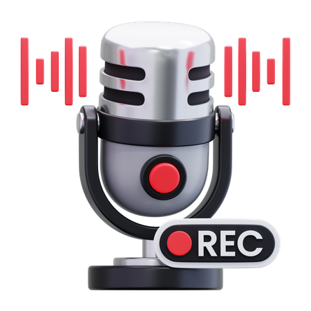 PODCAST RECORDING  3D Icon
