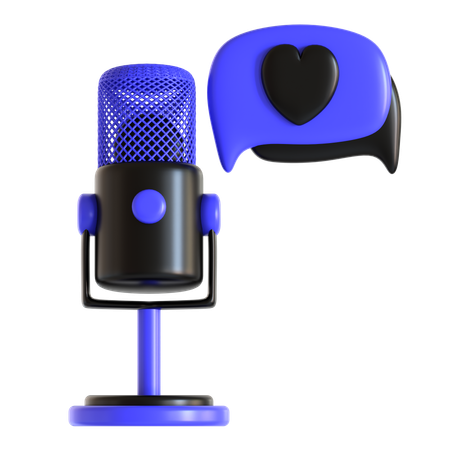 Podcast de relacionamento  3D Icon