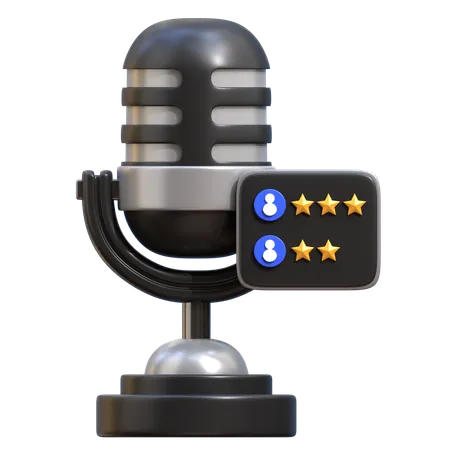 Revisão de podcast  3D Icon