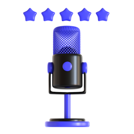 Revisão de podcast  3D Icon