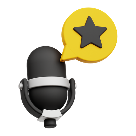 Revisão de podcast  3D Icon