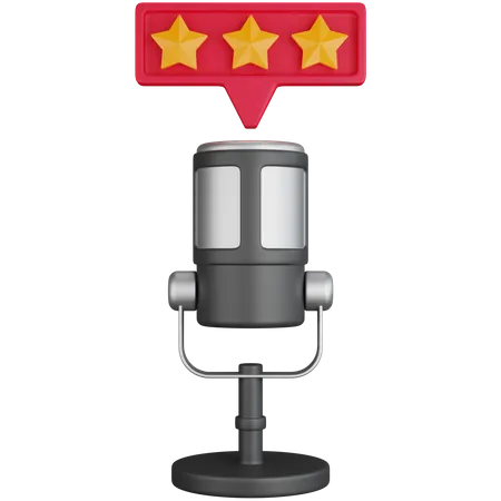 3 D Icon Illustration Rating Podcast 3D Icon