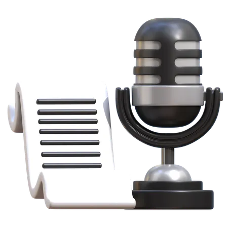 Roteiro de podcast  3D Icon