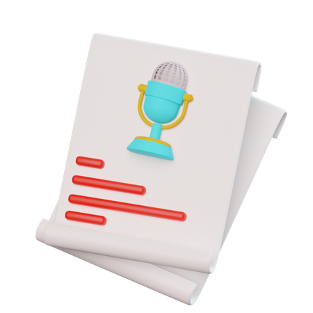 Podcast Script  3D Icon