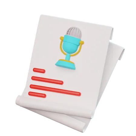 Podcast Script  3D Icon