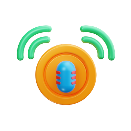 Podcast Signal  3D Icon