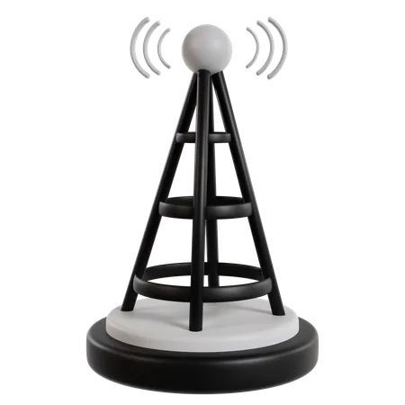 Podcast Signal Tower  3D Icon