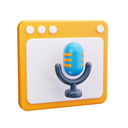 Site de podcasts  3D Icon