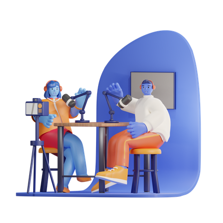 Podcast streamer  3D Icon