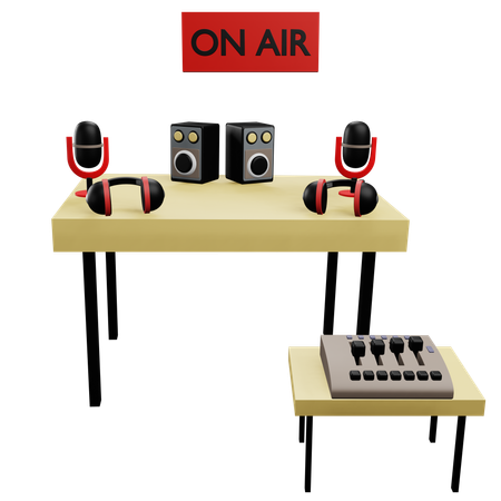 Podcast Studio  3D Icon