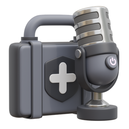 Podcast sur la santé  3D Icon