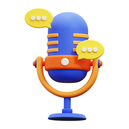 Podcast talk  3D Icon
