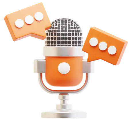 Podcast Talk  3D Icon