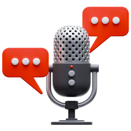 Podcast Talk  3D Icon