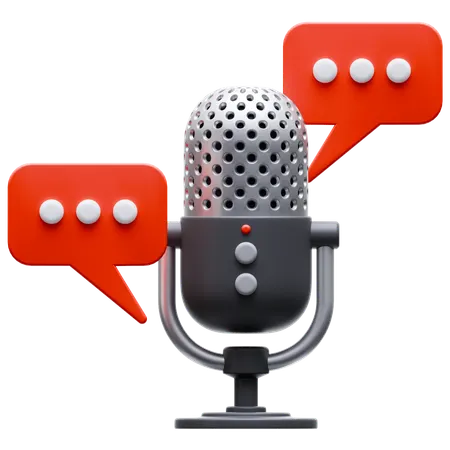 Podcast Talk  3D Icon