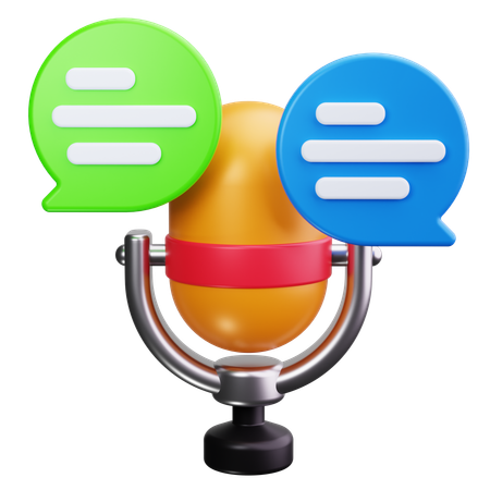 Podcast Talk  3D Icon