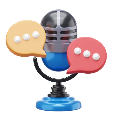 Podcast Talk  3D Icon