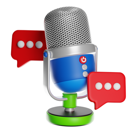 Podcast Talk  3D Icon