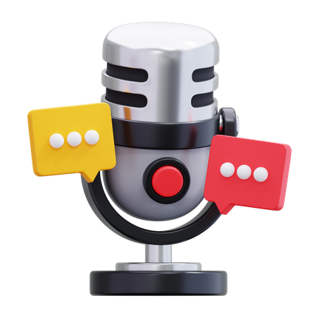 PODCAST TALK  3D Icon