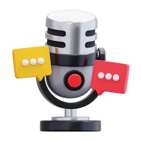 PODCAST TALK  3D Icon