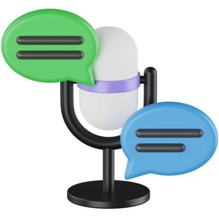Podcast Talk  3D Icon