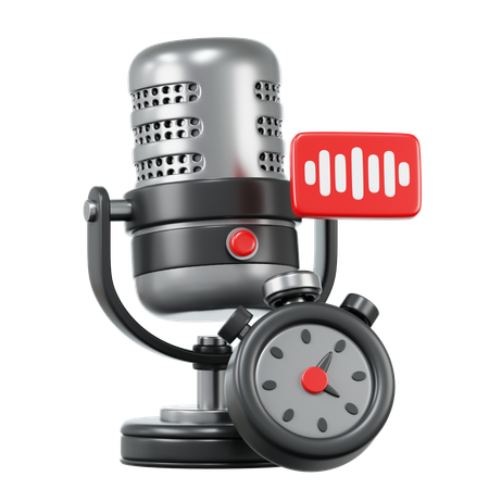 Temporizador de podcast  3D Icon