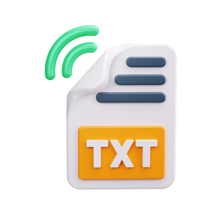 Podcast Text  3D Icon